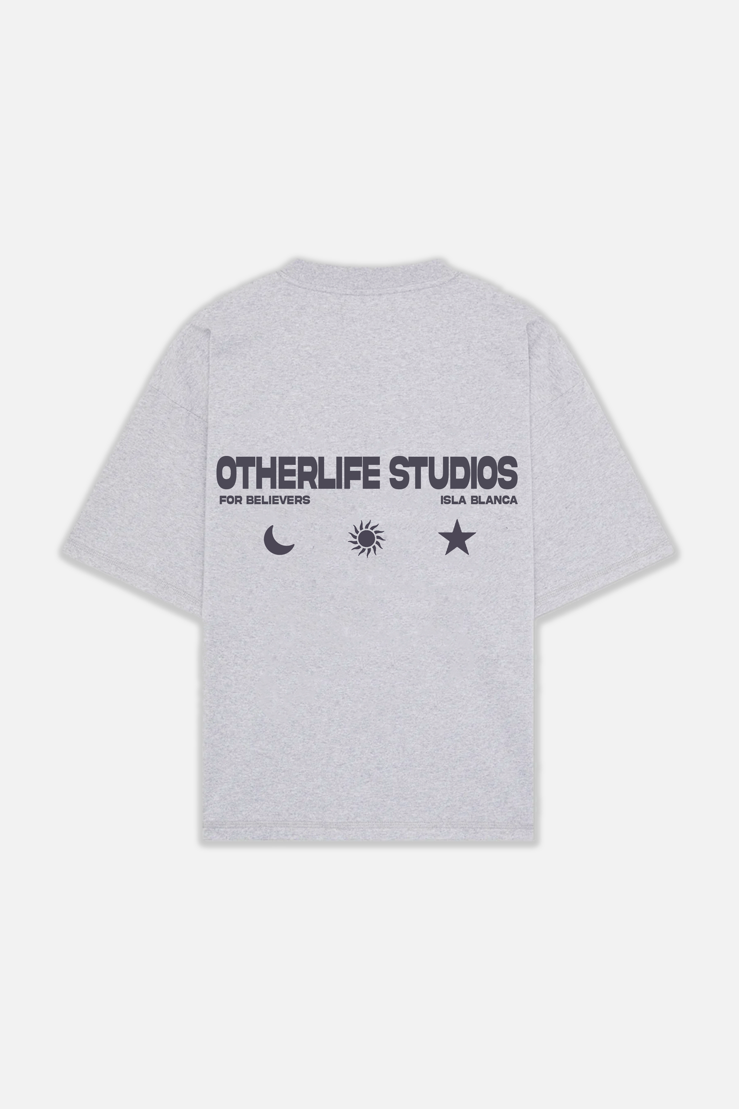 Isla Blanca grey boxy tee