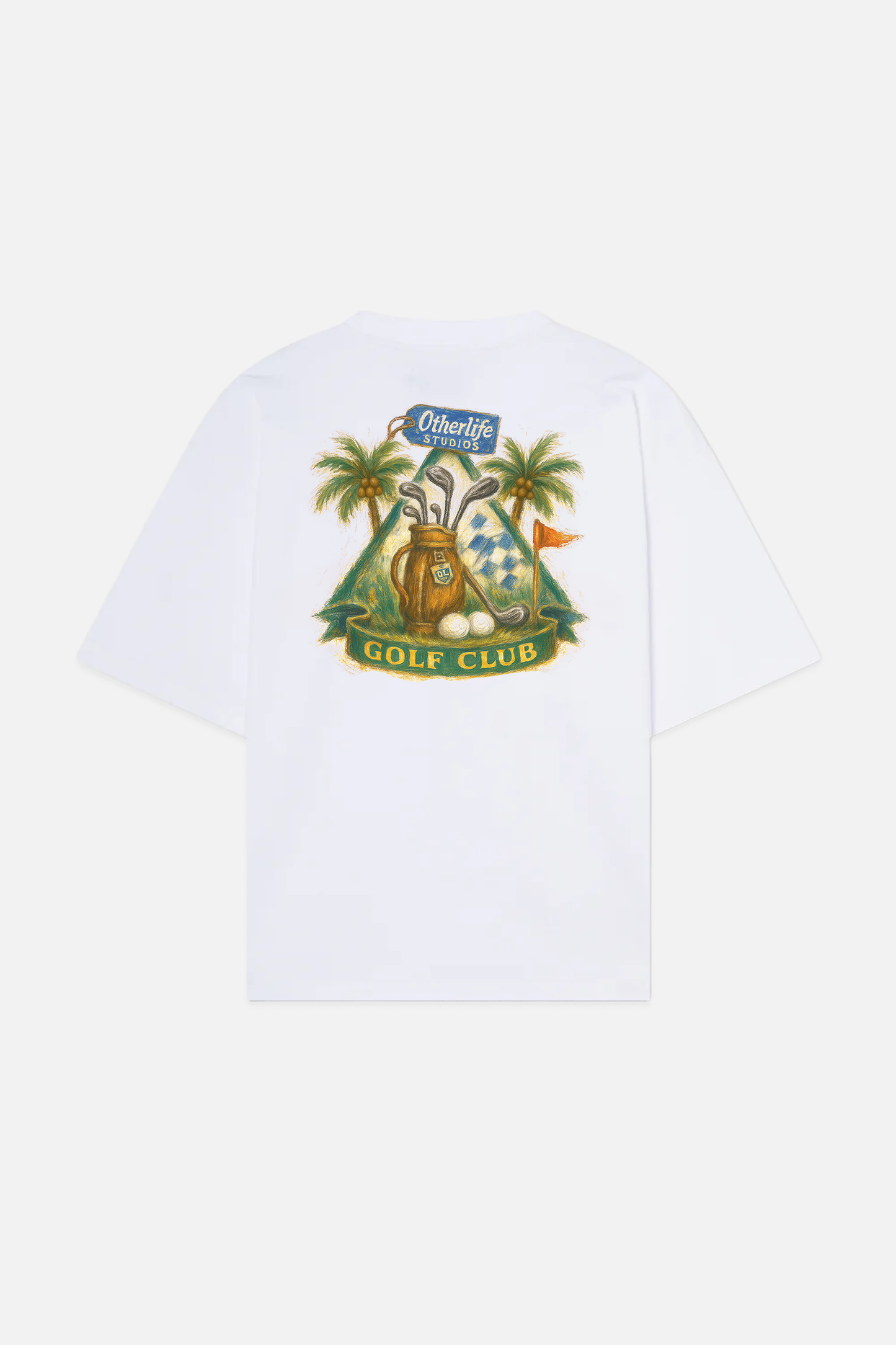 Golf Club white boxy tee