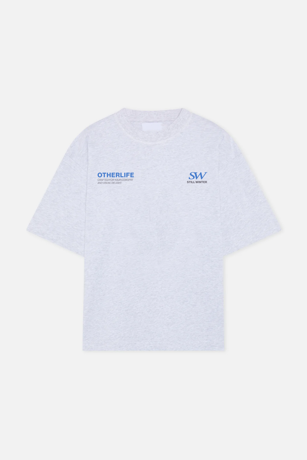 Still Winter light grey boxy tee