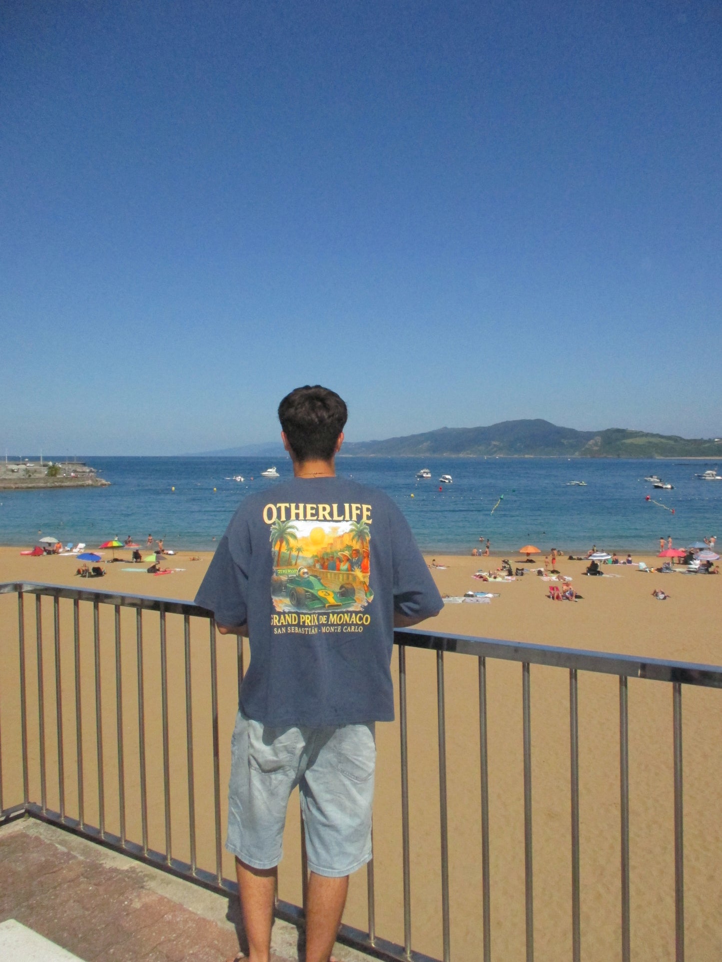F1 blue boxy tee