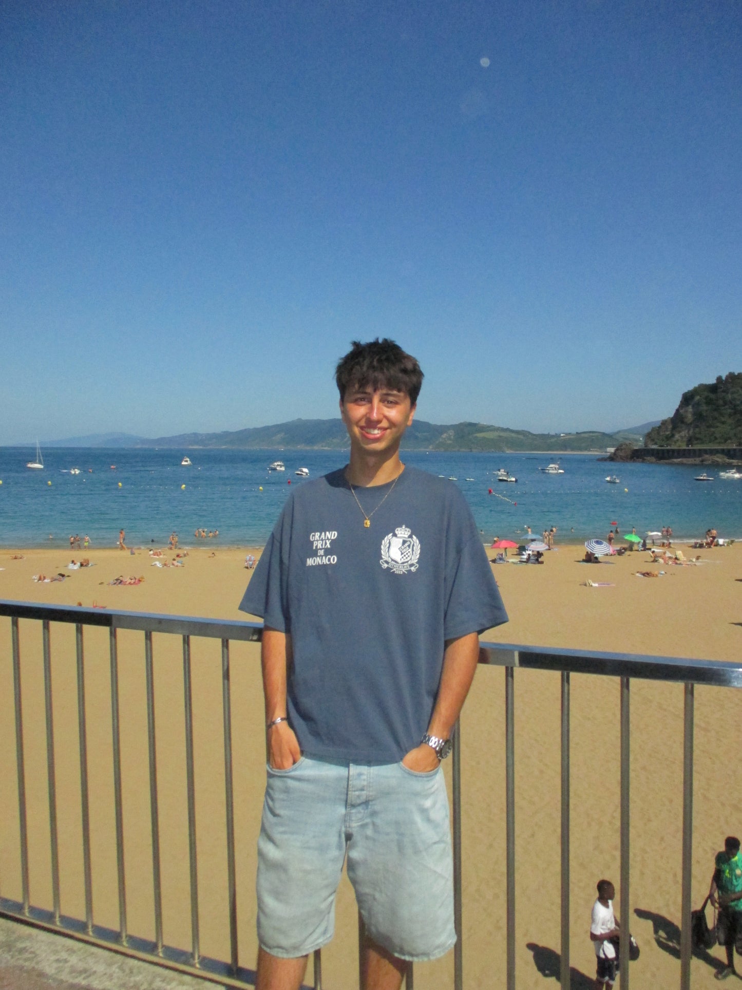 F1 blue boxy tee