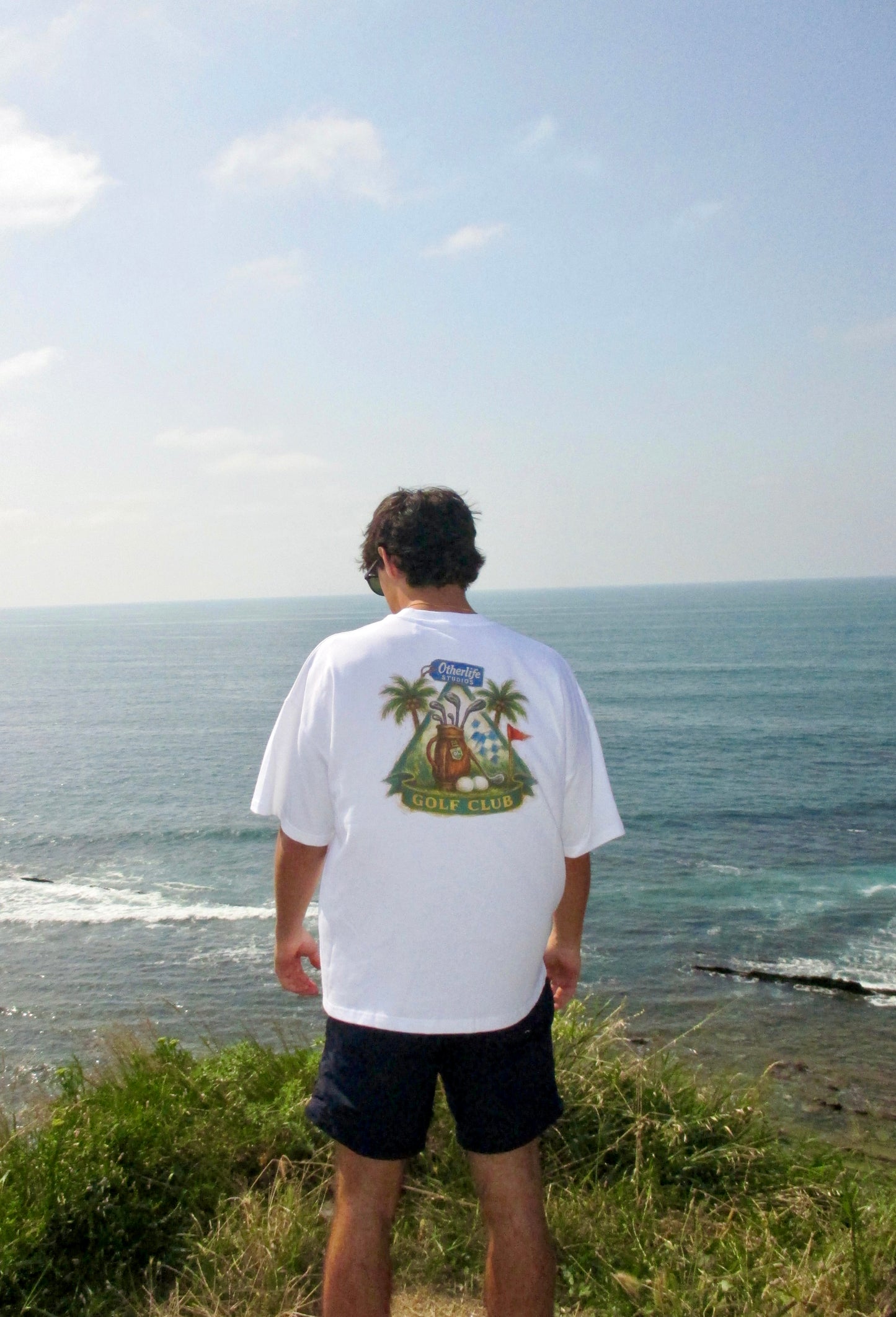 Golf Club white boxy tee