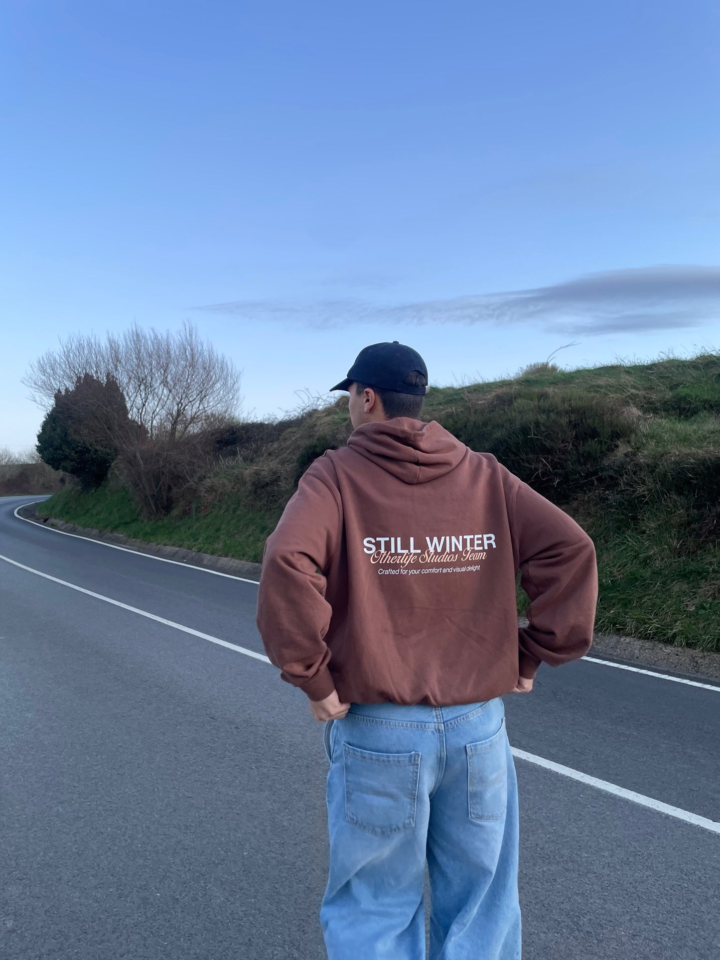 Still winter brown hoodie