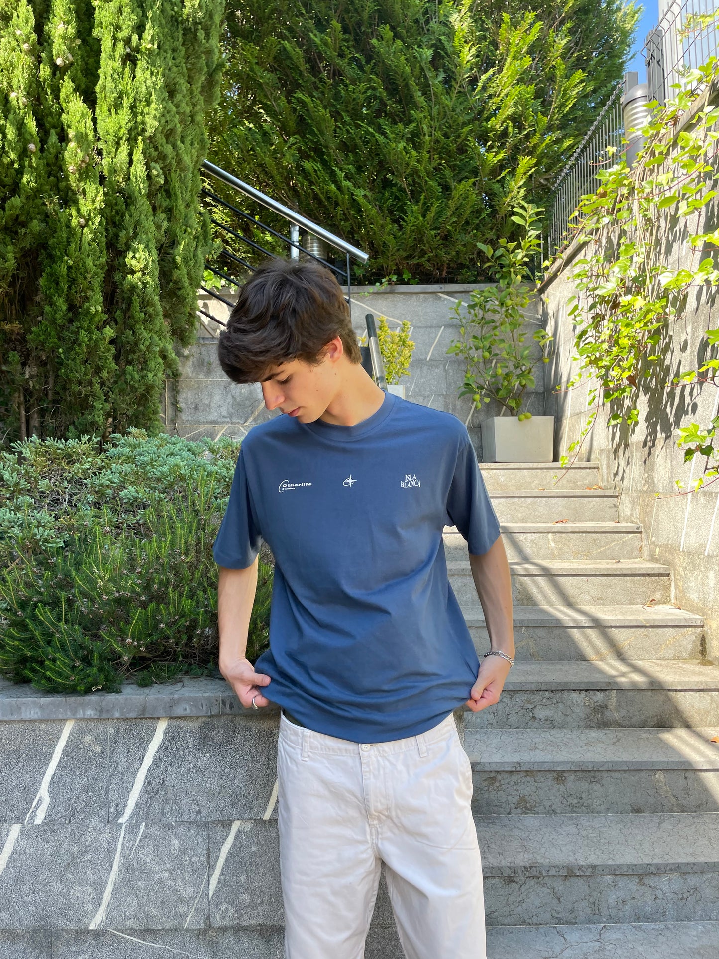 Isla Blanca blue tee