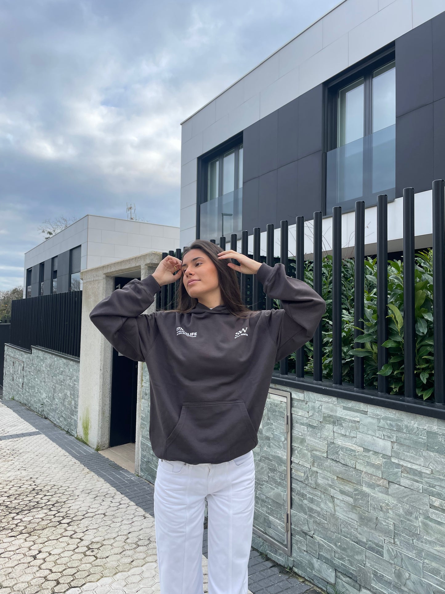 Still Winter vintage black hoodie