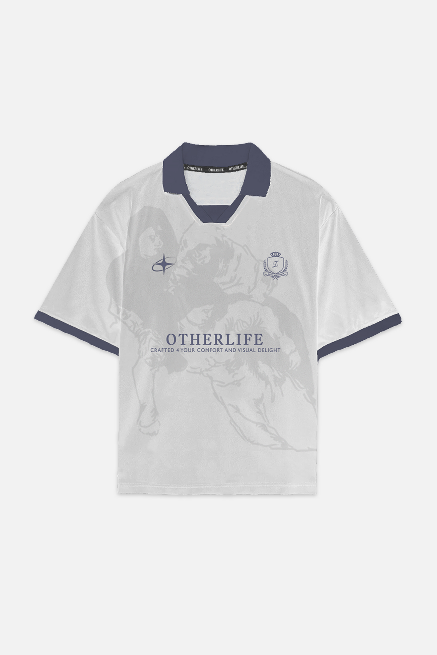 Grey football tee