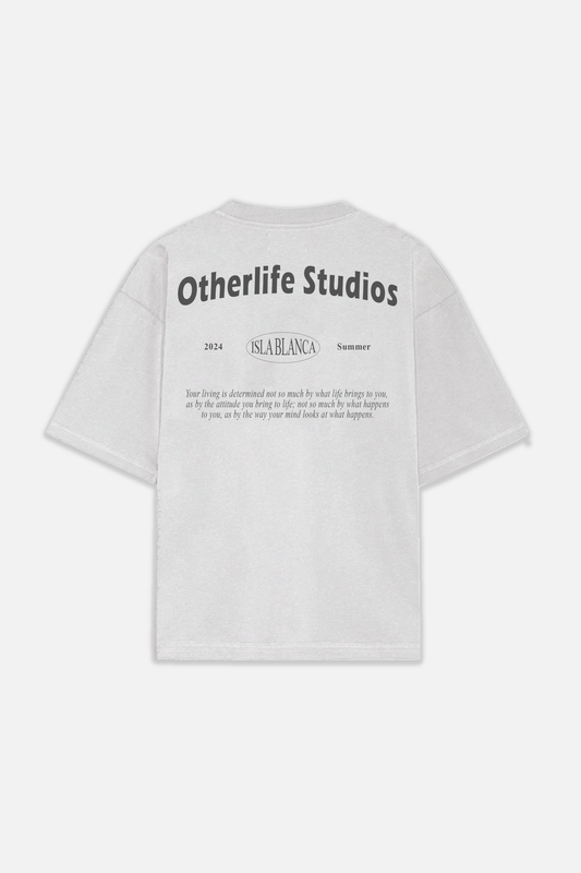 Isla Blanca light grey tee