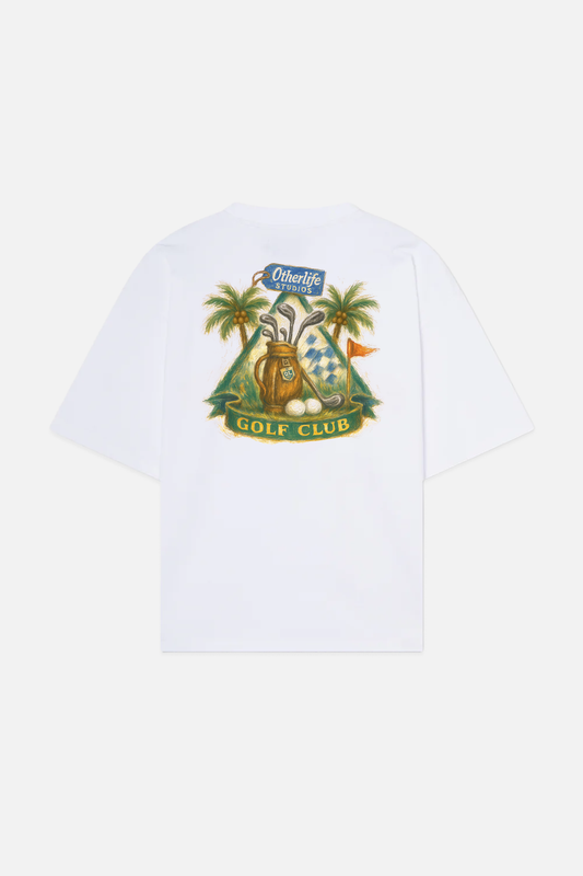 Golf Club white boxy tee