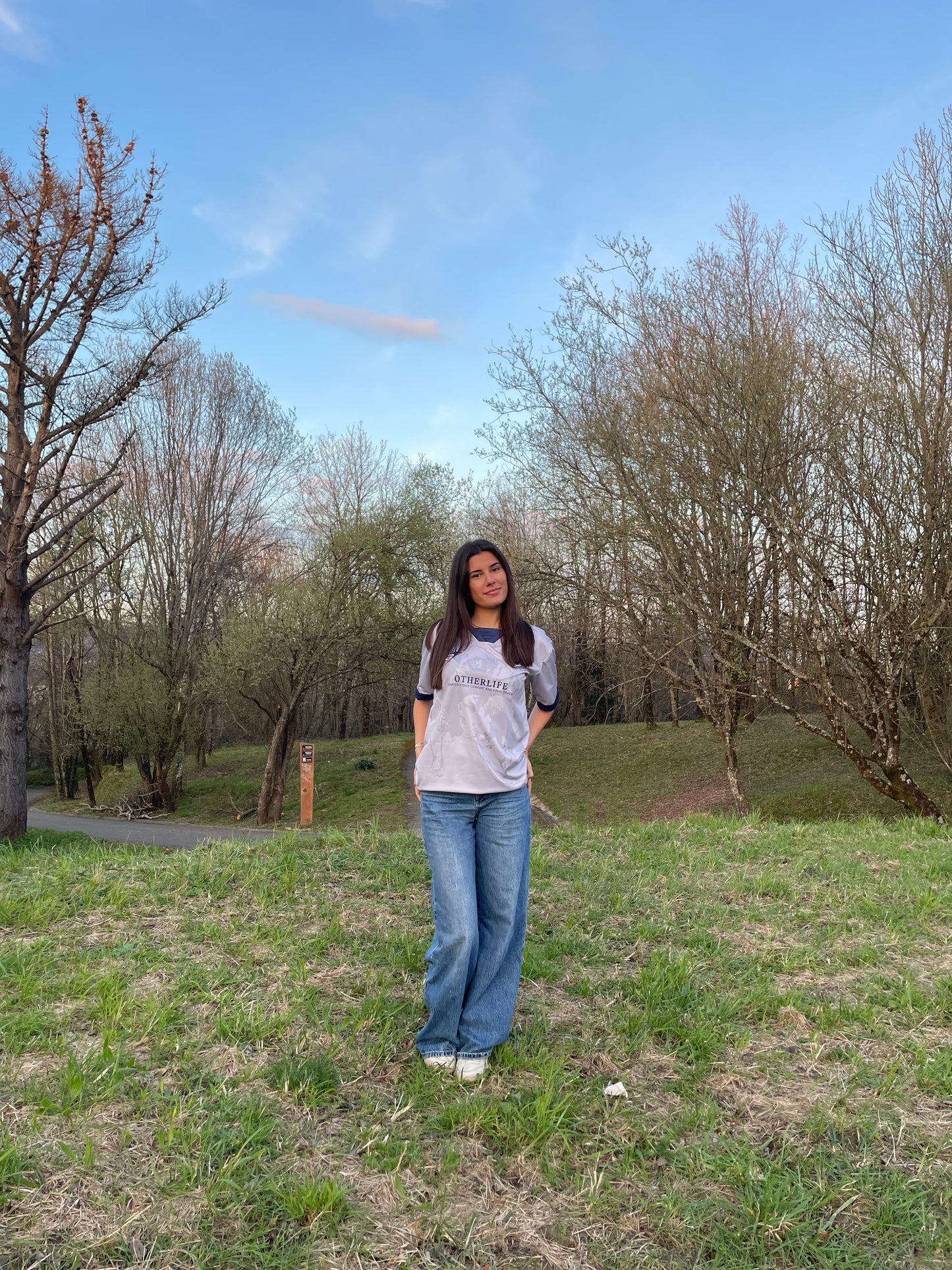 Grey football tee