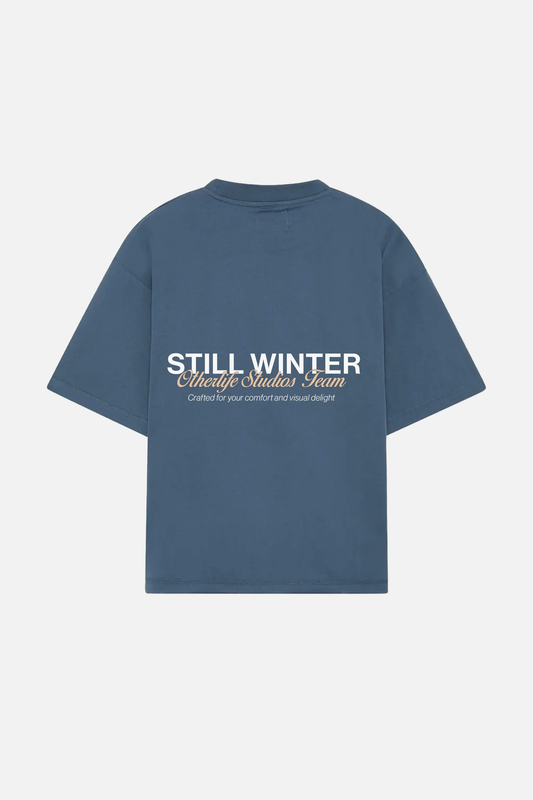 Still Winter navy blue boxy tee