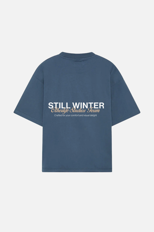 Still Winter navy blue boxy tee