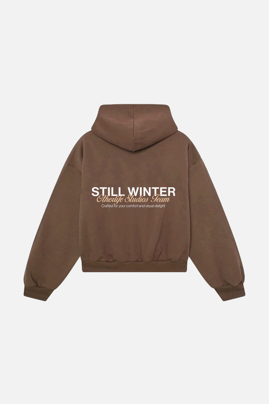 Still winter brown hoodie